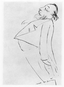 Caricatura de Catulle Mendès de Ernest La Jeunesse